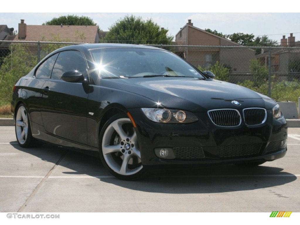 2009 3 Series 335i Coupe - Jet Black / Black photo #1