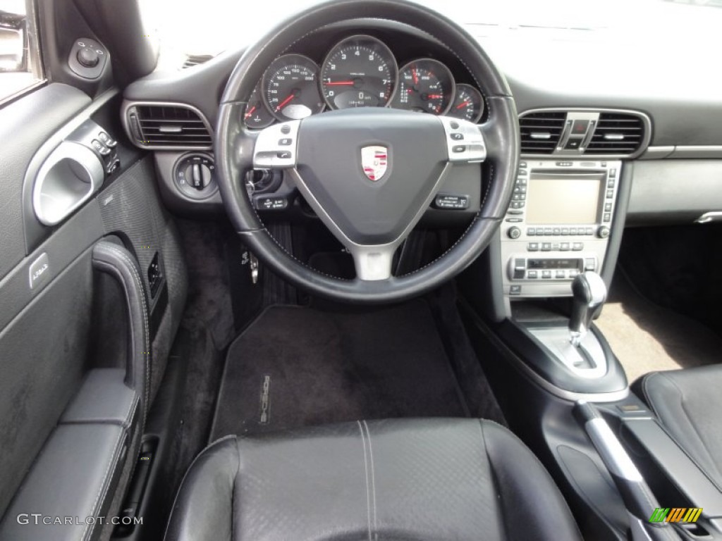 2008 Porsche 911 Carrera Cabriolet Black Steering Wheel Photo #50626971