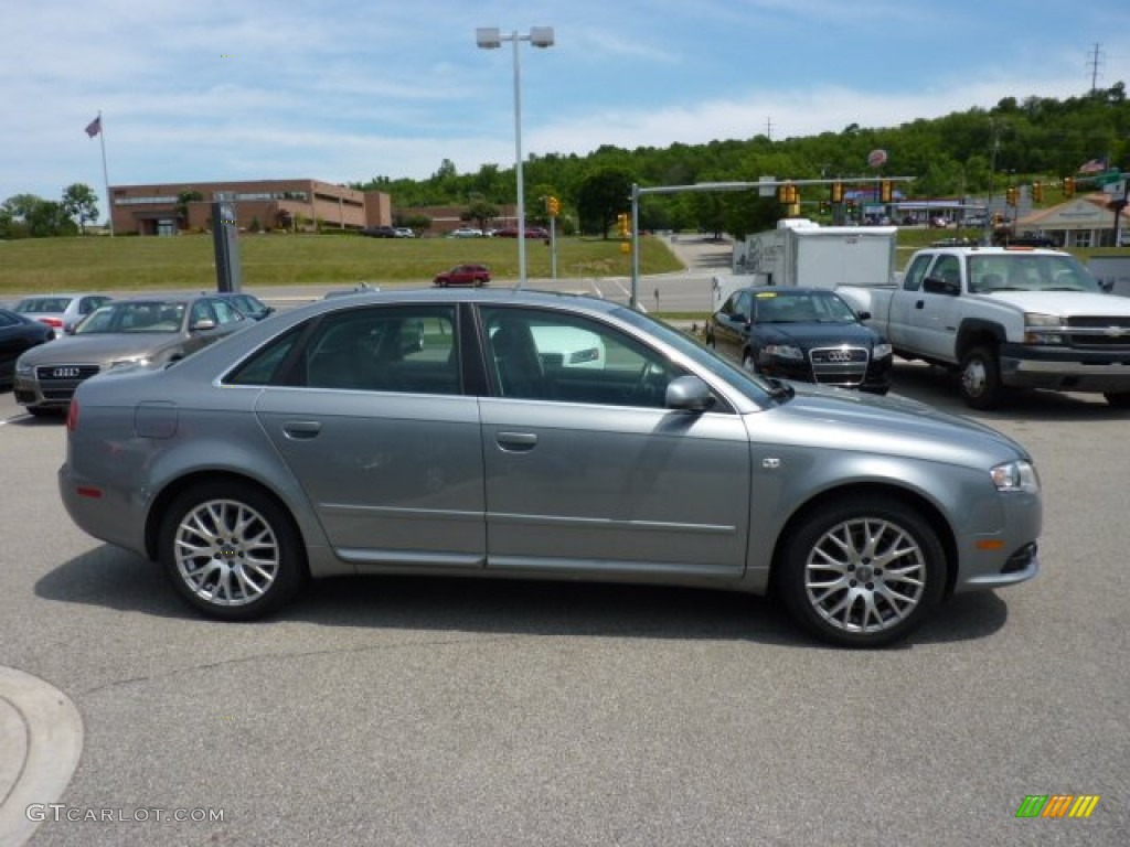 2008 A4 2.0T quattro Sedan - Quartz Grey Metallic / Black photo #6