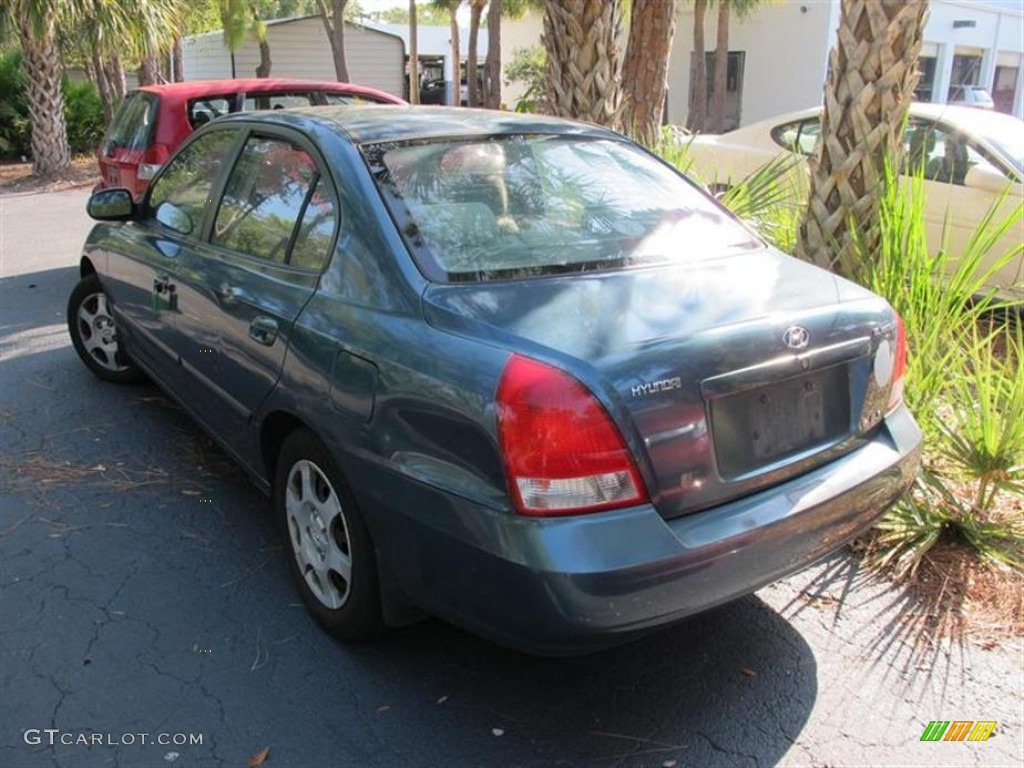 2002 Elantra GLS Sedan - Cobalt Blue / Beige photo #3