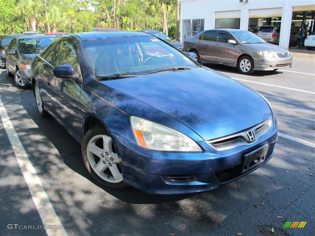 2006 Accord EX-L V6 Coupe - Sapphire Blue Pearl / Ivory photo #1