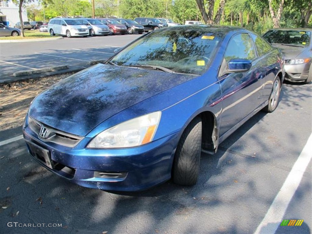 2006 Accord EX-L V6 Coupe - Sapphire Blue Pearl / Ivory photo #4