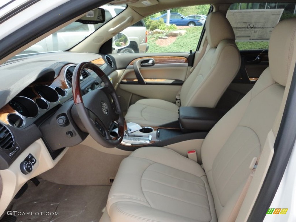 2011 Enclave CXL AWD - White Diamond Tricoat / Cashmere/Cocoa photo #10