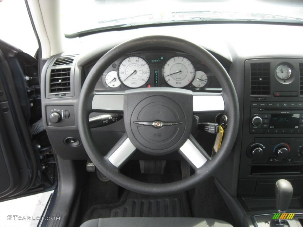 2008 Chrysler 300 LX Dark Slate Gray Steering Wheel Photo #50635518