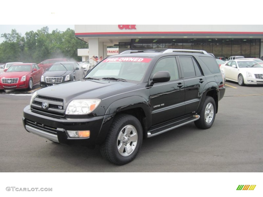 2003 4Runner Limited 4x4 - Black / Taupe photo #1