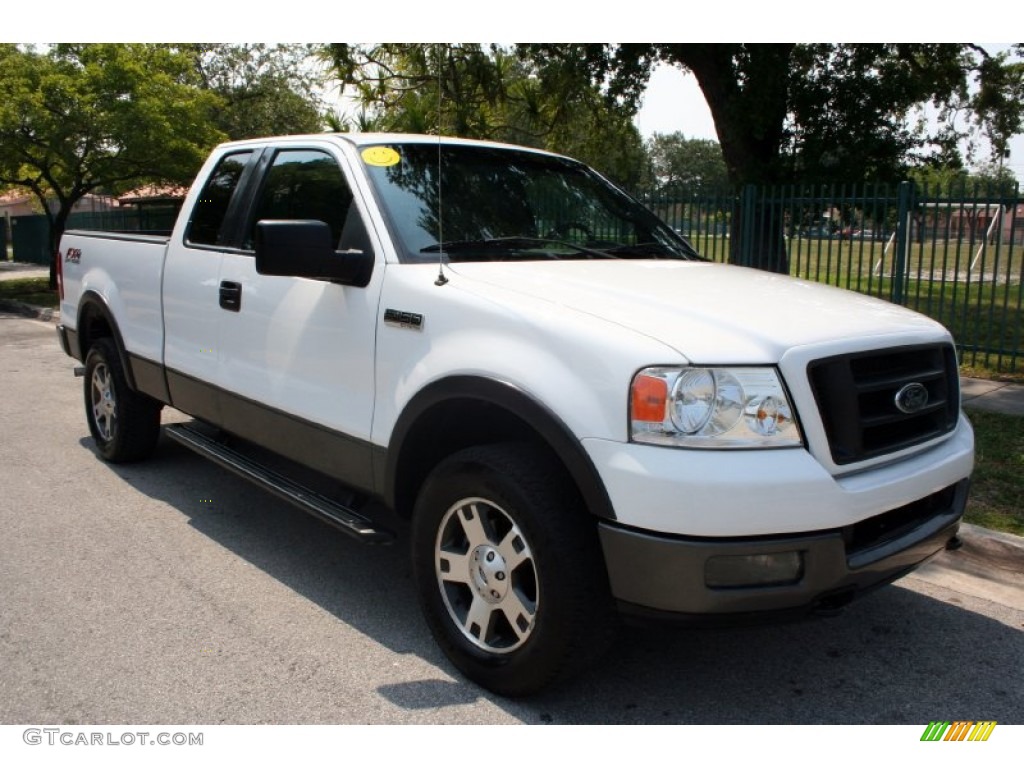 2005 F150 FX4 SuperCab 4x4 - Oxford White / Black photo #15