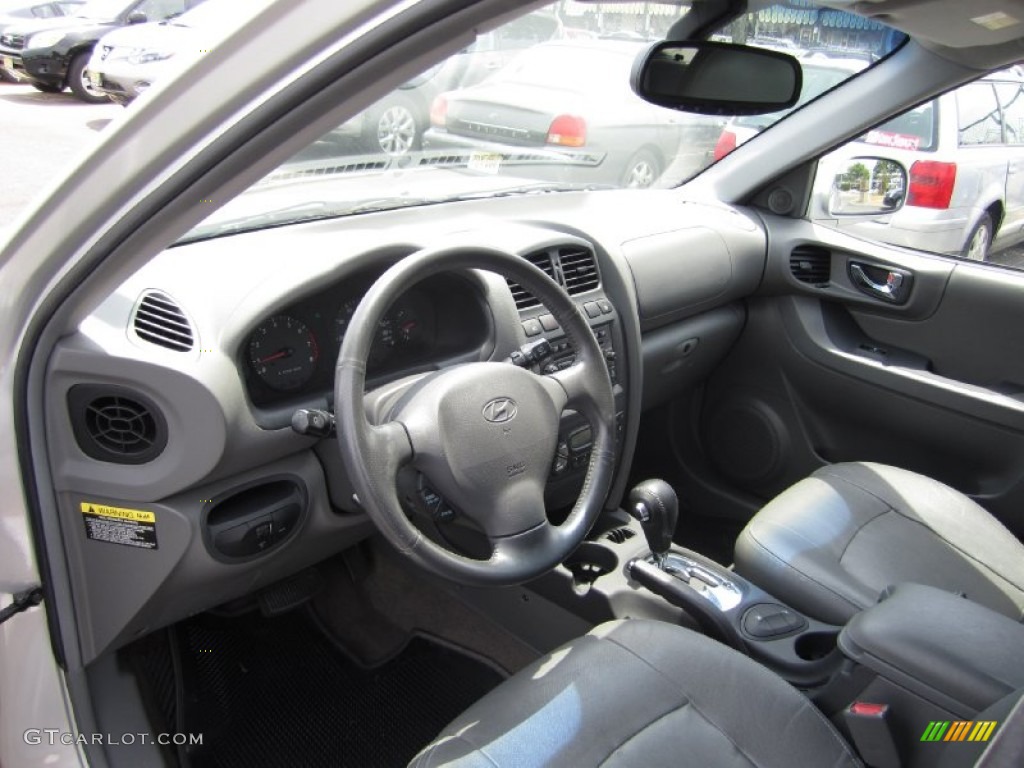Gray Interior 2004 Hyundai Santa Fe LX Photo #50638125