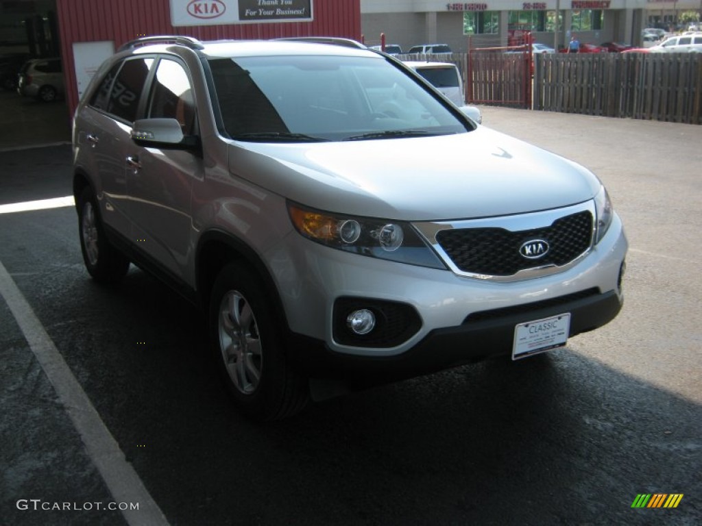 2012 Sorento LX - Bright Silver / Black photo #7