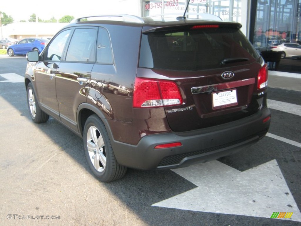 2012 Sorento EX V6 - Dark Cherry / Beige photo #3