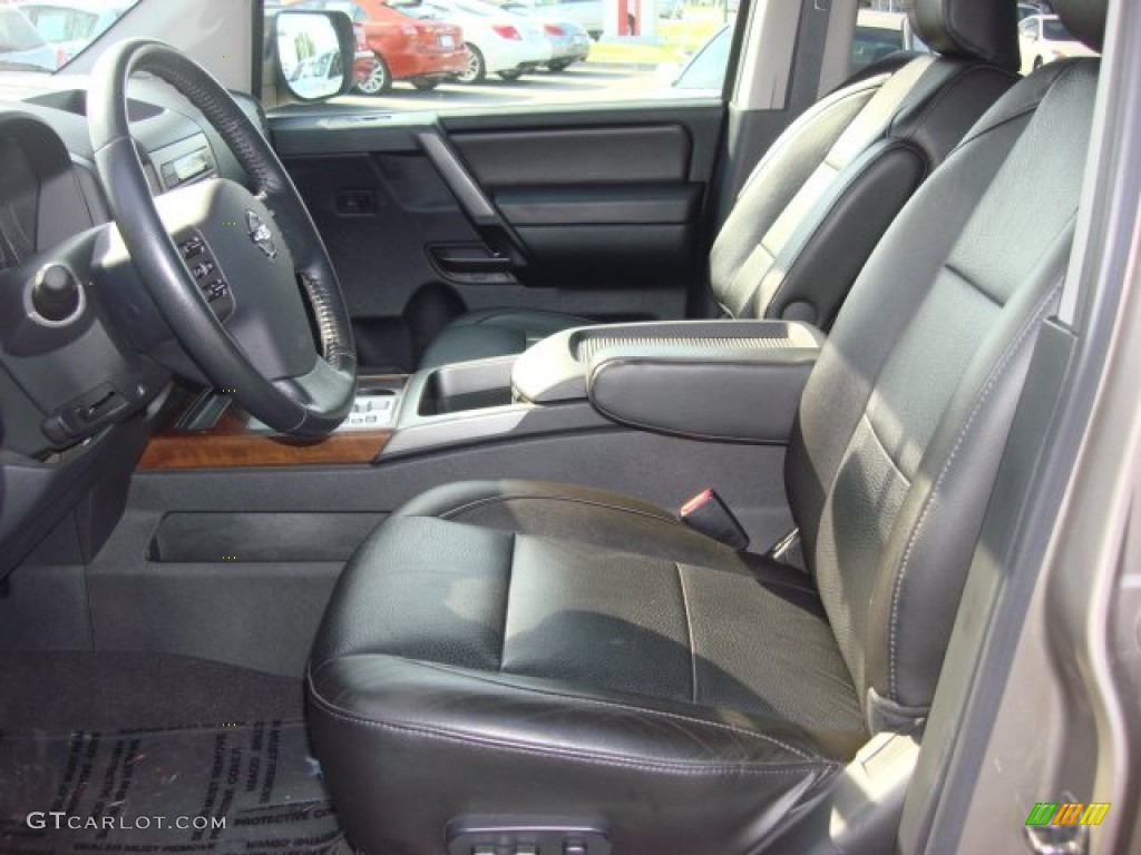 Charcoal Interior 2009 Nissan Titan LE Crew Cab 4x4 Photo #50643468