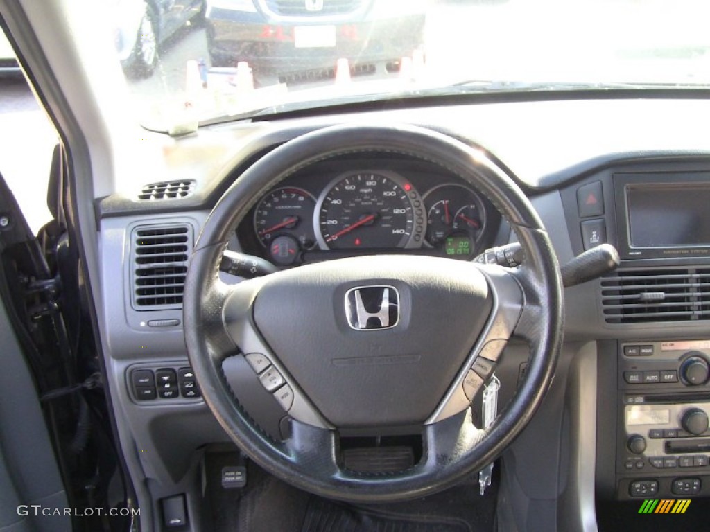 2005 Honda Pilot EX-L 4WD Gray Steering Wheel Photo #50645058