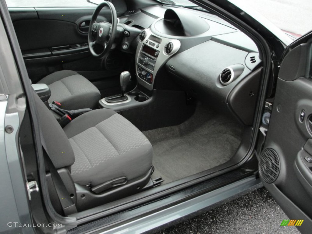 Black Interior 2007 Saturn ION 2 Quad Coupe Photo #50645925