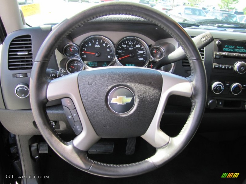 2009 Chevrolet Silverado 1500 LT Regular Cab 4x4 Ebony Steering Wheel Photo #50646258