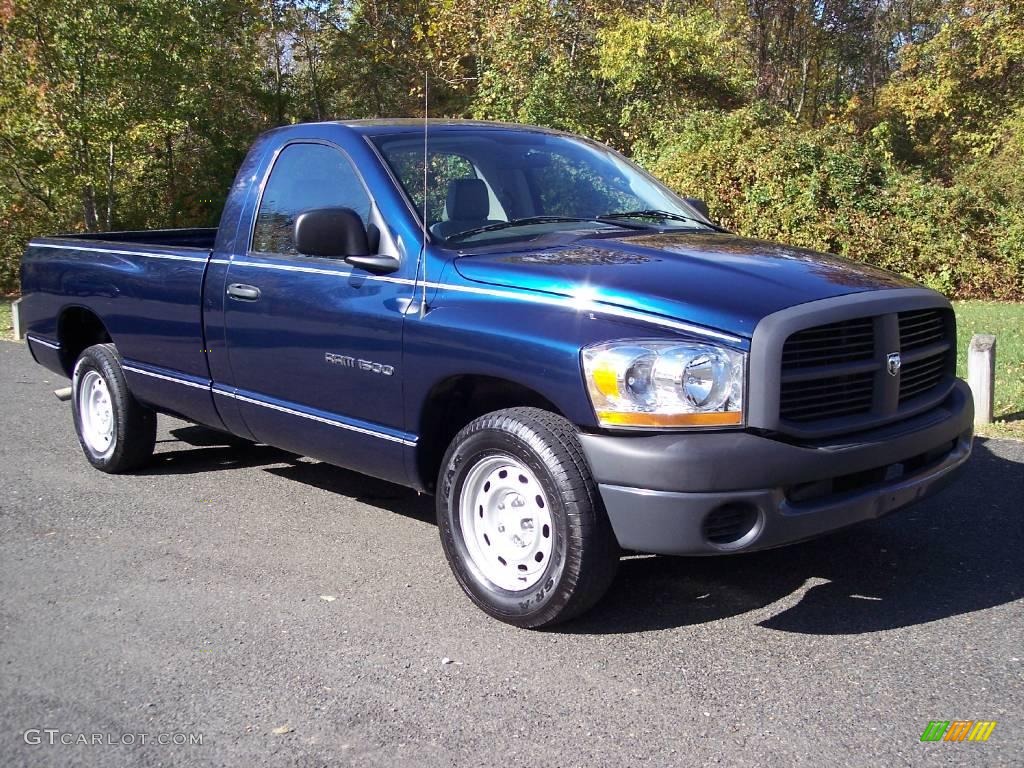 2006 Ram 1500 ST Regular Cab - Patriot Blue Pearl / Medium Slate Gray photo #8