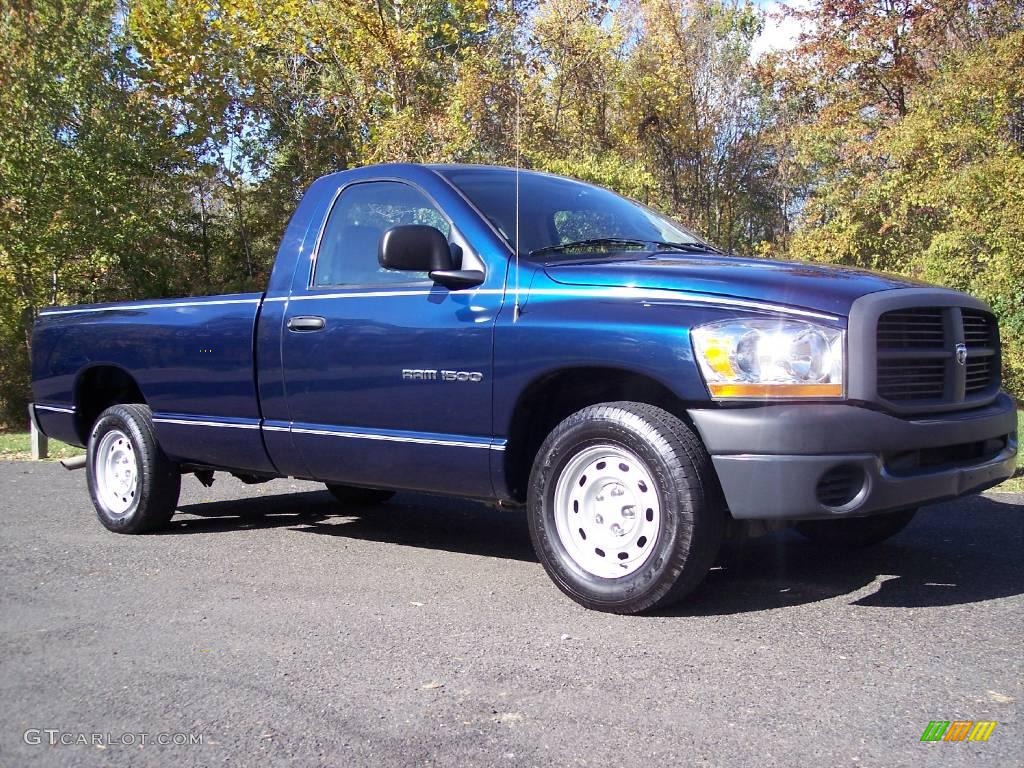 2006 Ram 1500 ST Regular Cab - Patriot Blue Pearl / Medium Slate Gray photo #9