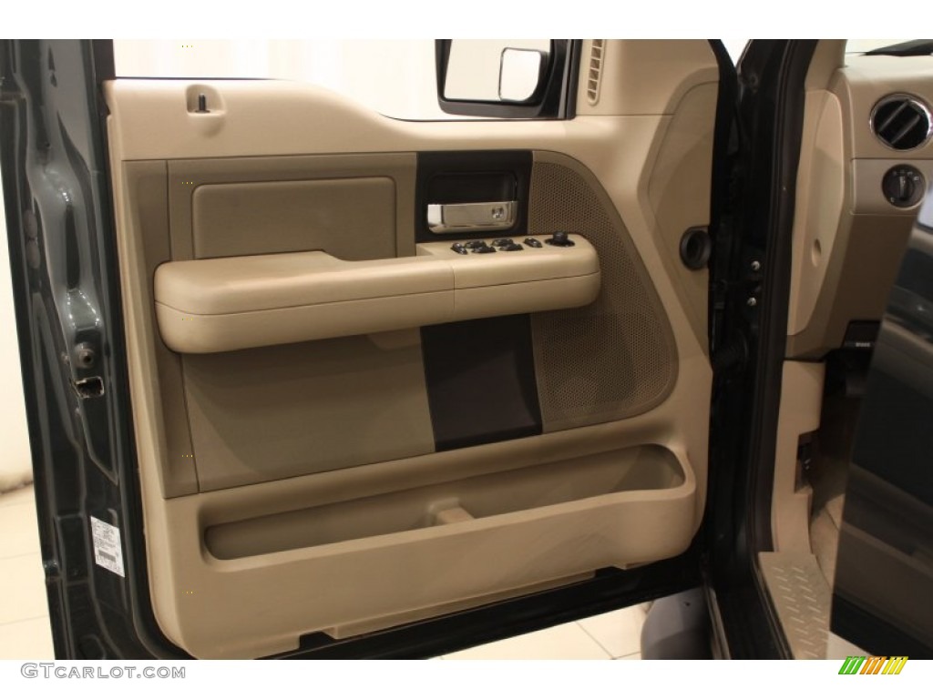 2005 F150 XLT SuperCrew - Aspen Green Metallic / Tan photo #6