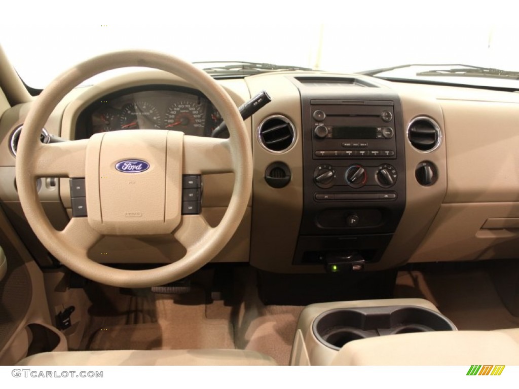 2005 F150 XLT SuperCrew - Aspen Green Metallic / Tan photo #14
