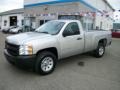 Sheer Silver Metallic - Silverado 1500 Regular Cab 4x4 Photo No. 3