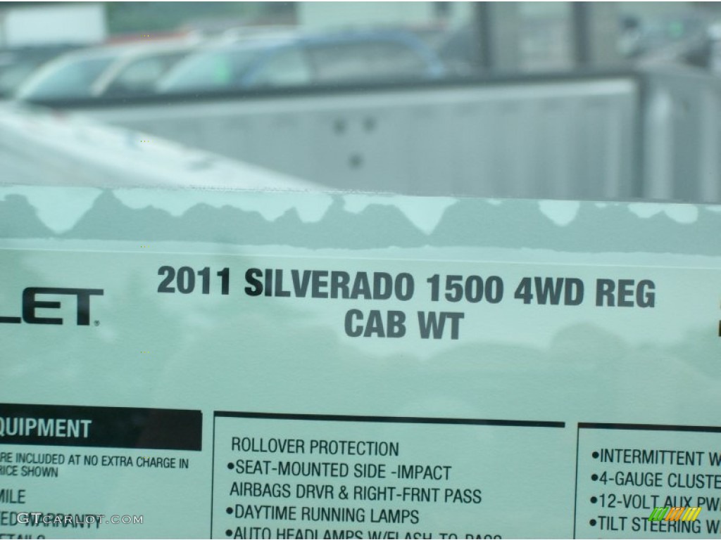 2011 Silverado 1500 Regular Cab 4x4 - Sheer Silver Metallic / Dark Titanium photo #20