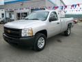 2011 Sheer Silver Metallic Chevrolet Silverado 1500 Regular Cab 4x4  photo #47