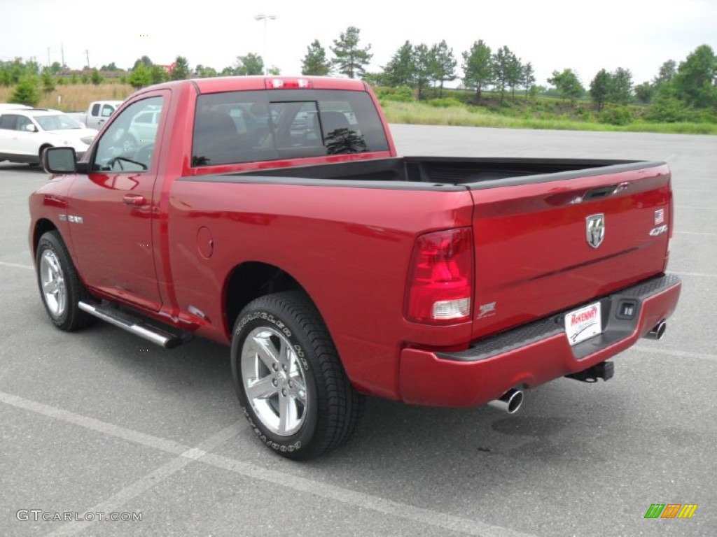 2010 Ram 1500 Sport Regular Cab 4x4 - Inferno Red Crystal Pearl / Dark Slate Gray photo #3