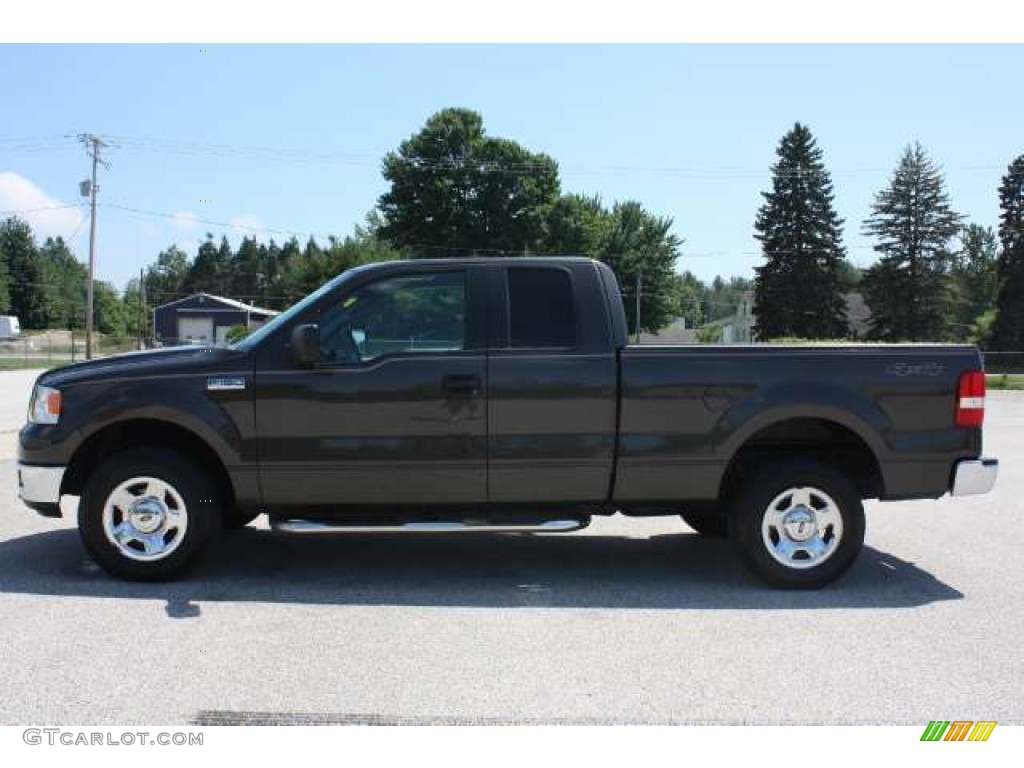 2005 F150 XLT SuperCab 4x4 - Dark Stone Metallic / Tan photo #8