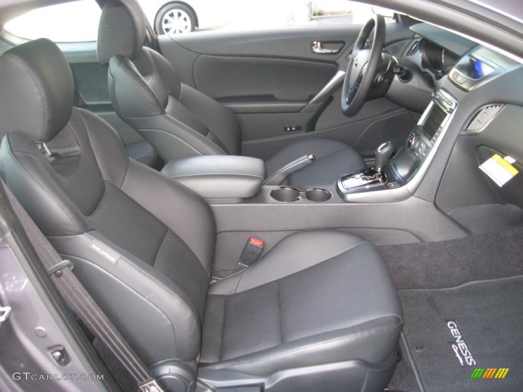 Black Leather Interior 2011 Hyundai Genesis Coupe 3.8 Grand Touring Photo #50655817