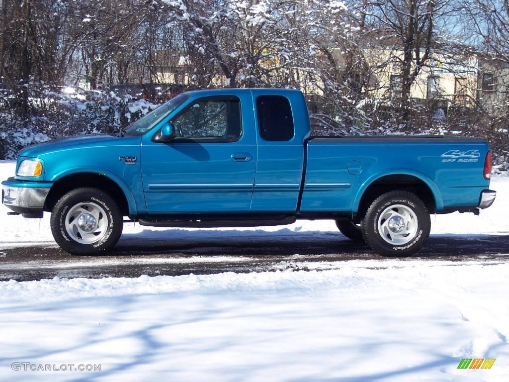 1998 F150 XLT SuperCab 4x4 - Teal Metallic / Medium Graphite photo #26