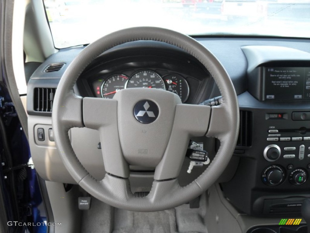 2010 Mitsubishi Endeavor SE AWD Medium Brown Steering Wheel Photo #50657291