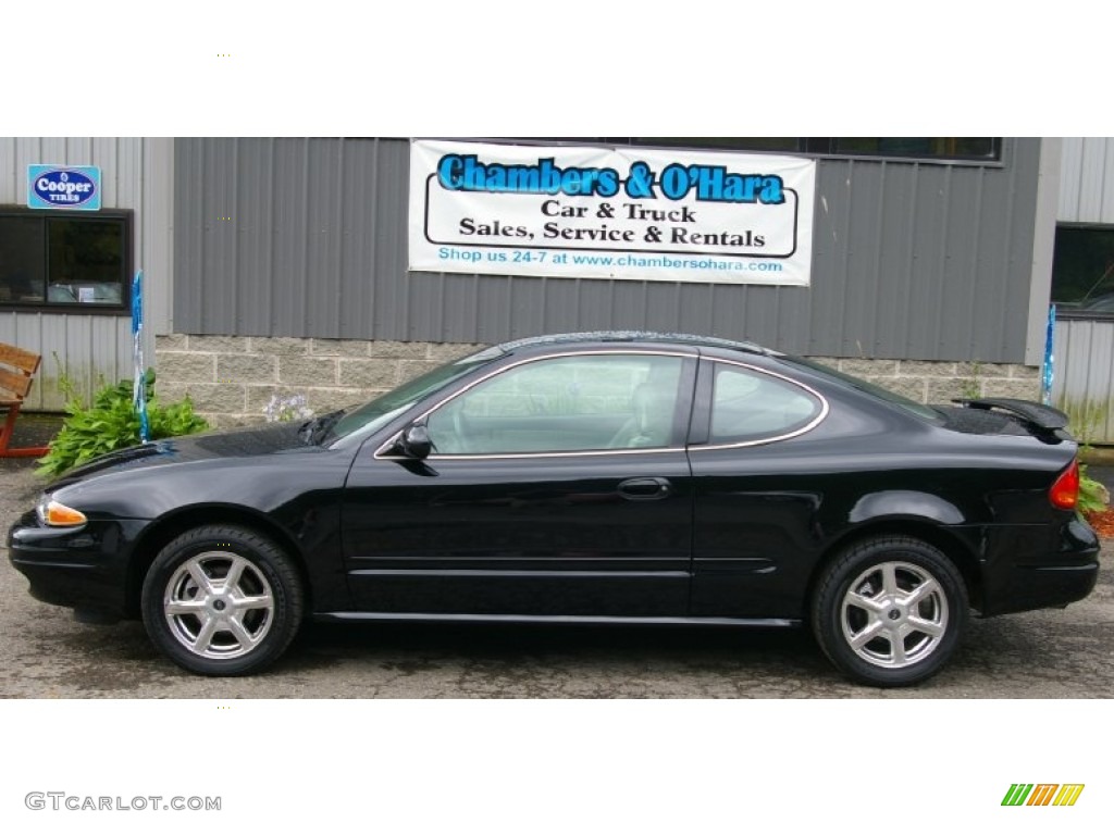 2001 Alero GLS Coupe - Onyx Black / Neutral photo #2