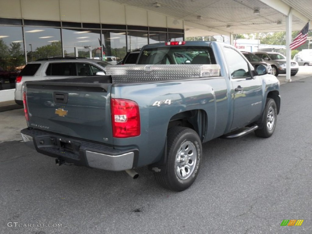 2009 Silverado 1500 LS Regular Cab 4x4 - Blue Granite Metallic / Dark Titanium photo #6