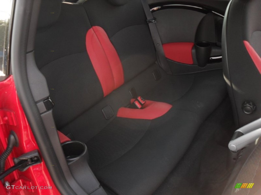 Black/Rooster Red Interior 2009 Mini Cooper Clubman Photo #50658581