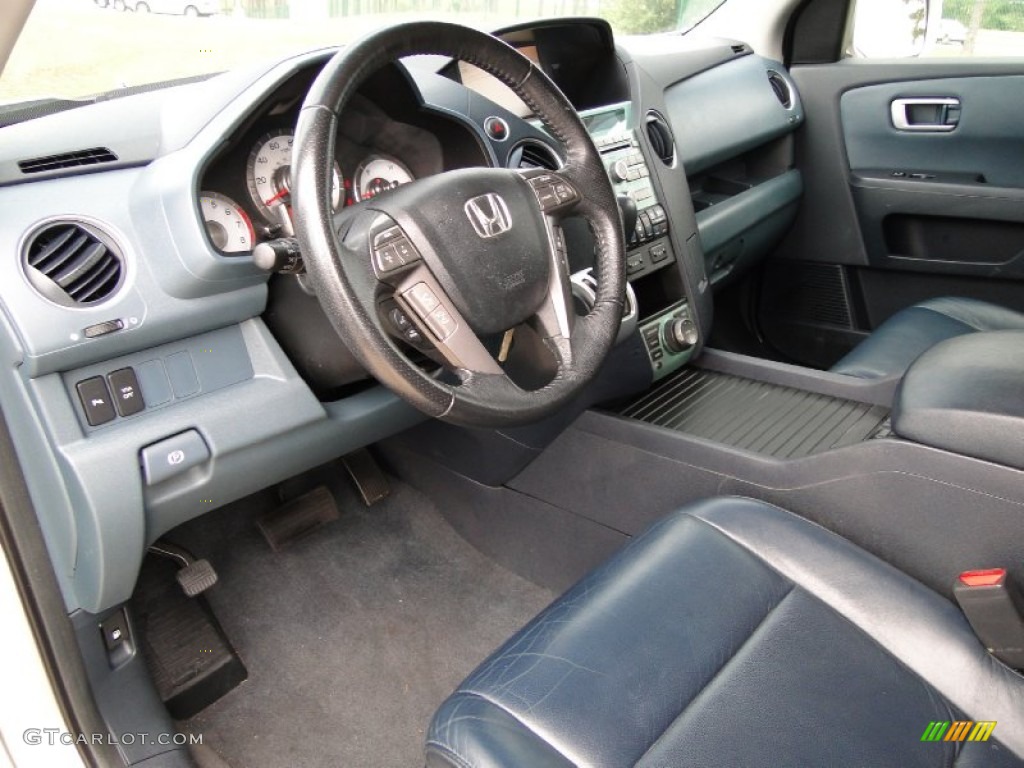 Blue Interior 2009 Honda Pilot Touring Photo #50659494