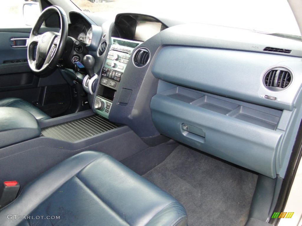 2009 Honda Pilot Touring Blue Dashboard Photo #50659709