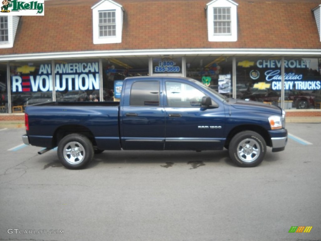 2006 Ram 1500 ST Quad Cab - Patriot Blue Pearl / Medium Slate Gray photo #2