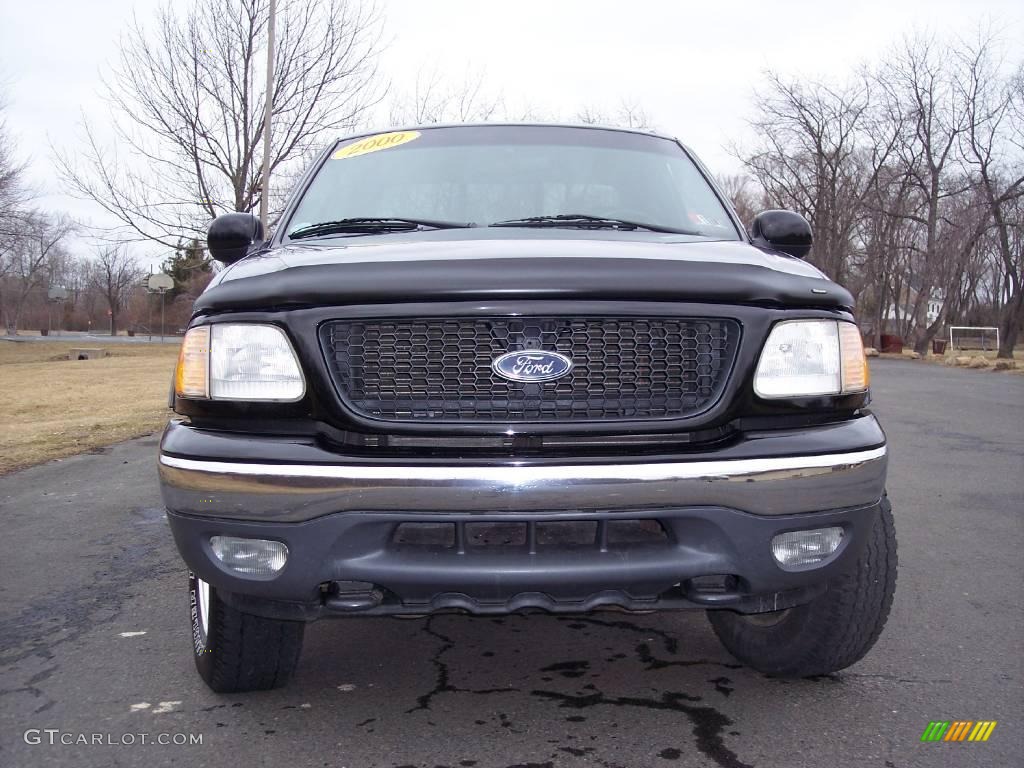 2000 F150 XLT Extended Cab 4x4 - Black / Medium Graphite photo #13