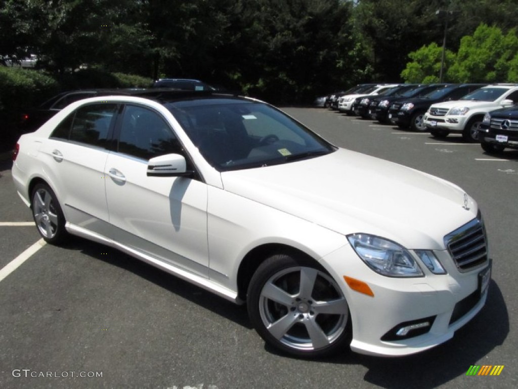 2011 E 350 4Matic Sedan - Arctic White / Black photo #1