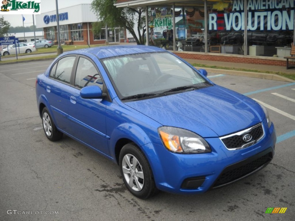 2010 Rio LX Sedan - Sapphire Blue / Gray photo #1