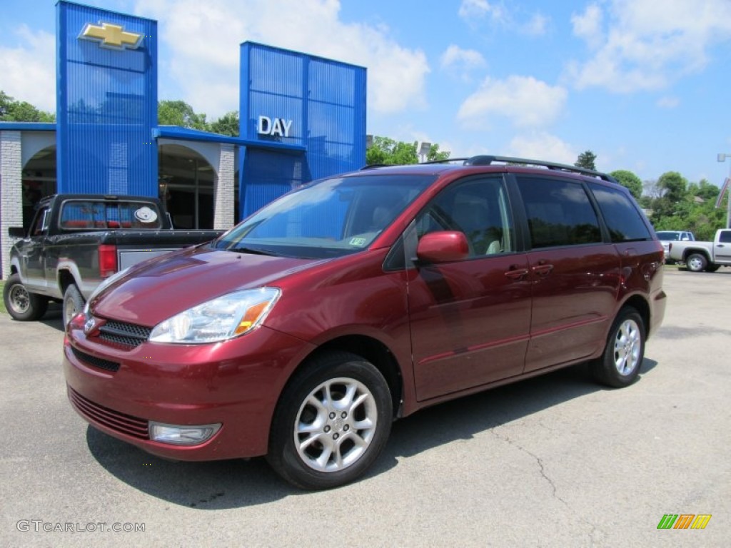 2005 Sienna XLE AWD - Salsa Red Pearl / Taupe photo #1