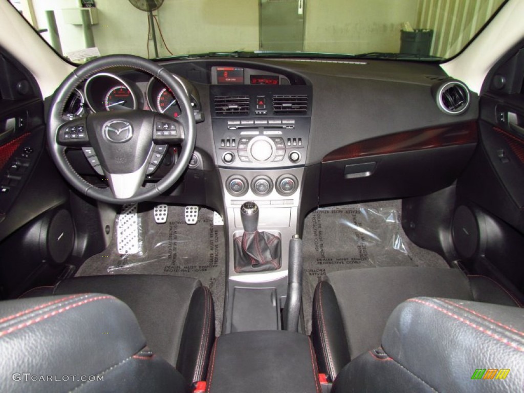 2010 Mazda MAZDA3 MAZDASPEED3 Sport 5 Door Black/Red Dashboard Photo #50663132