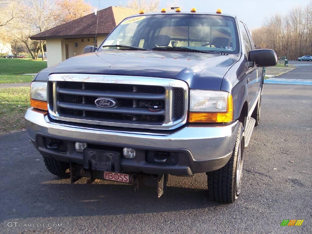 2001 F250 Super Duty XLT SuperCab 4x4 - True Blue Metallic / Medium Graphite photo #8