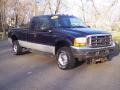 2001 True Blue Metallic Ford F250 Super Duty XLT SuperCab 4x4  photo #10