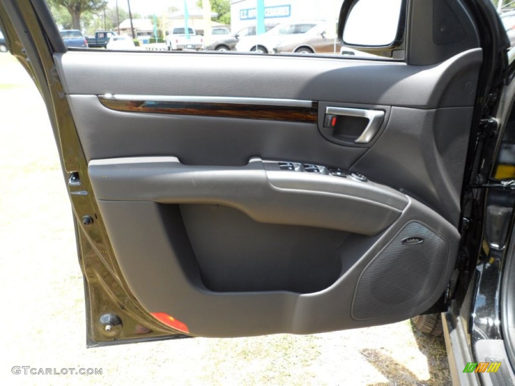 2011 Hyundai Santa Fe Limited Cocoa Black Door Panel Photo #50664641