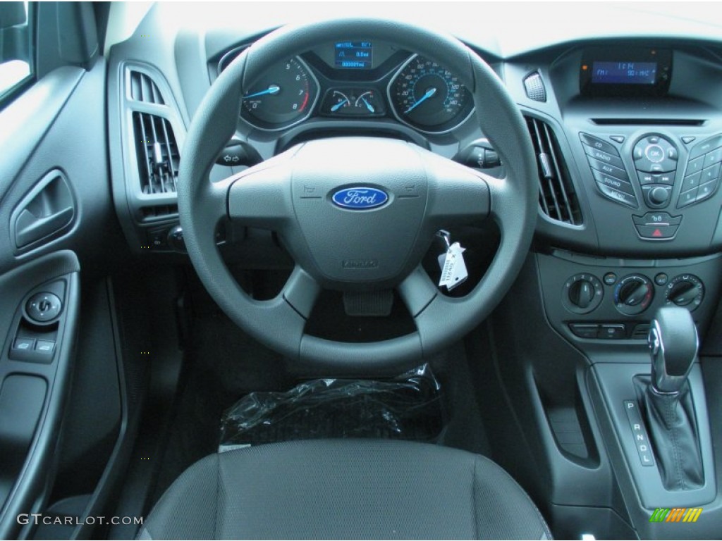 2012 Ford Focus S Sedan Charcoal Black Dashboard Photo #50665031