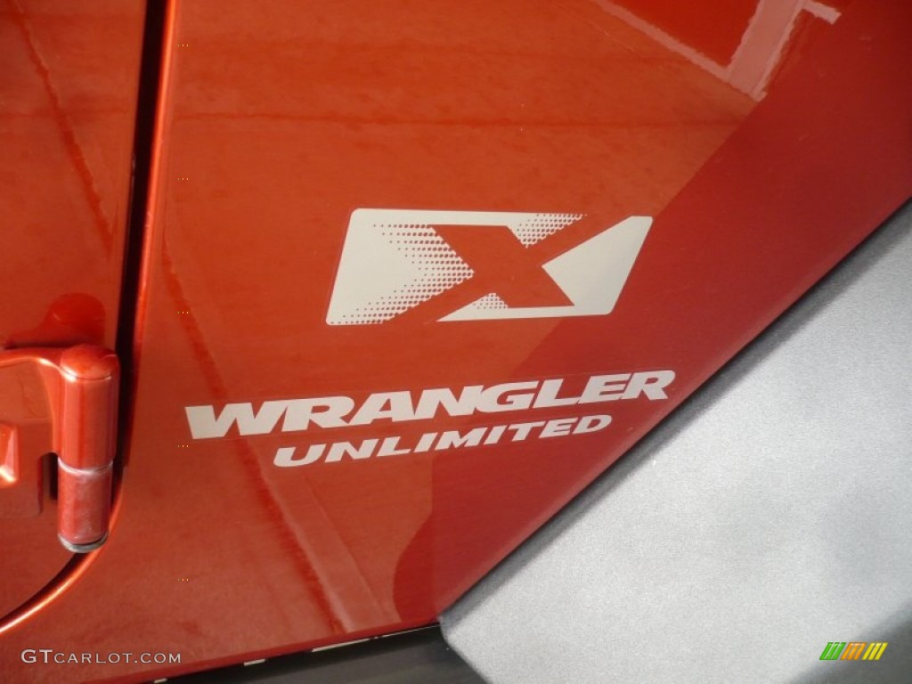 2009 Wrangler Unlimited X 4x4 - Sunburst Orange Pearl / Dark Slate Gray/Medium Slate Gray photo #13
