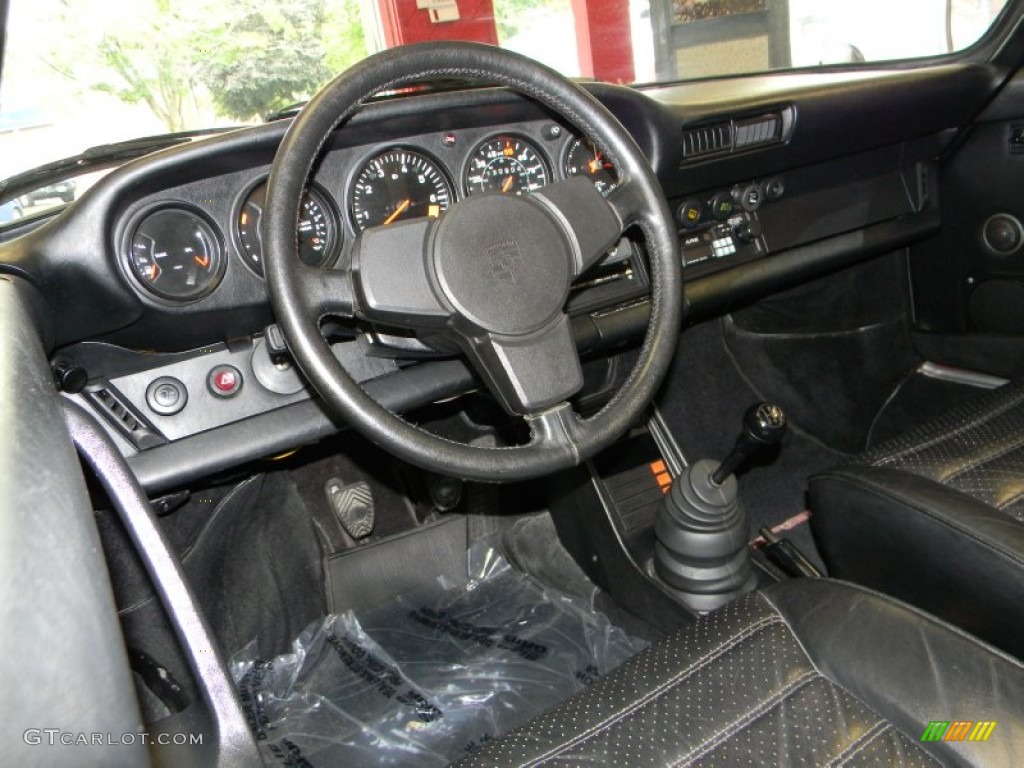Black Interior 1982 Porsche 911 Carrera Targa Photo #50666327