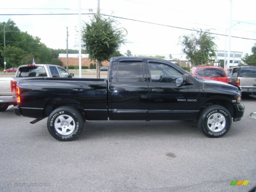 2004 Ram 1500 Laramie Quad Cab 4x4 - Black / Dark Slate Gray photo #8