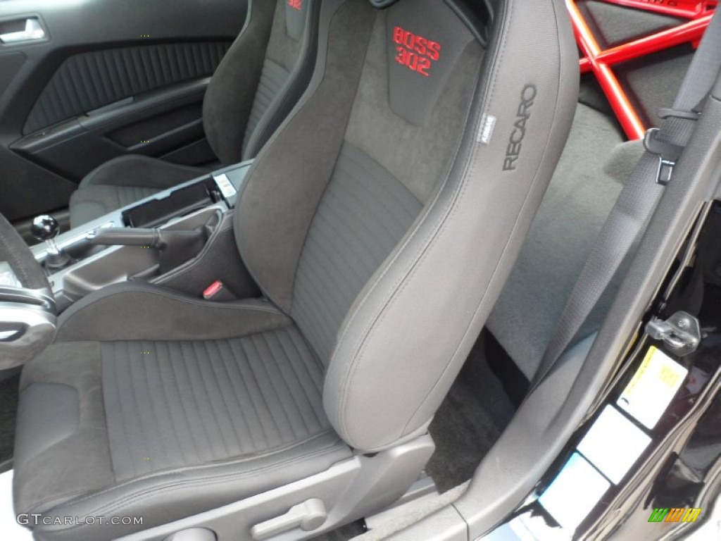 Charcoal Black Recaro Sport Seats Interior 2012 Ford Mustang Boss 302 Laguna Seca Photo #50667539