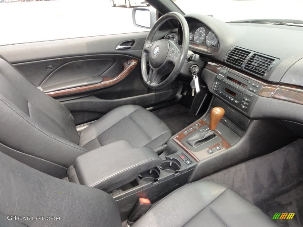 Black Interior 2000 BMW 3 Series 323i Convertible Photo #50675552