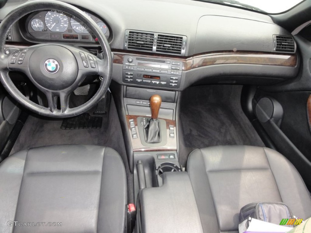 2000 BMW 3 Series 323i Convertible Black Dashboard Photo #50675759